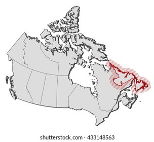 Map - Canada, Newfoundland and Labrador