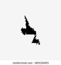 Map of Canada - Newfoundland and Labrador graphic element Illustration template design
