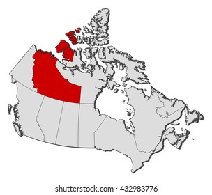 Map - Canada, Northwest Territories
