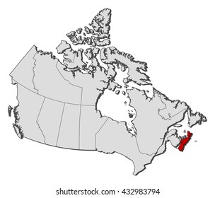 Map - Canada, Nova Scotia