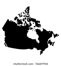 Map Of Canada On A White Background, Vector Illustration