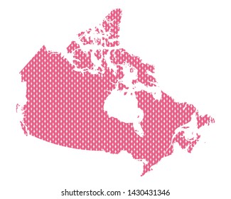 Map of Canada in plain stitches