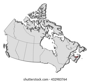 Map - Canada, Prince Edward Island