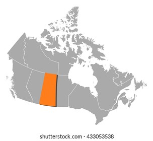Map - Canada, Saskatchewan