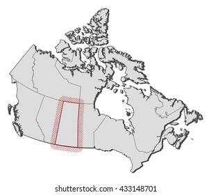 Map - Canada, Saskatchewan