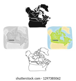 Map of Canada. Canada single icon in cartoon style vector symbol stock illustration web.