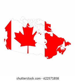 Map Canada Vector Design Isolated On 스톡 벡터(로열티 프리) 622571858 | Shutterstock