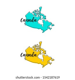Map of Canada Vector Design Template.