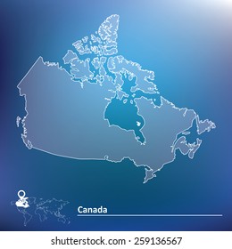 Map of Canada - vector illustration