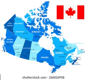 Map Of Canada - Vector Illustration