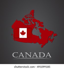 Map of canada. vector illustration