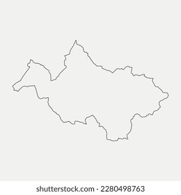 Map of Canar province - Ecuador region outline silhouette vector illustration
