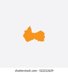 Map of Canindeyu Vector Illustration