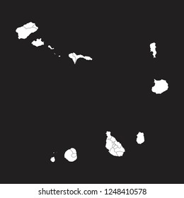 Map of Cape Verde - High detailed on black background. Abstract design vector illustration eps 10.