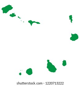 Map of Cape Verde from Polygonal wire frame low poly mesh,Cape Verde map Vector Illustration EPS10.