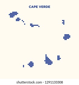 map of cape verde. vector