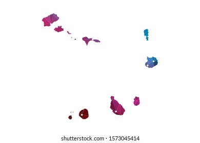 Map of Cape Verde - vector illustration