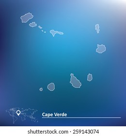 Map of Cape Verde - vector illustration