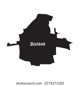 map of capital city bishkek kyrgyzstan vector illustration symbol design