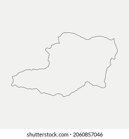 Map Of Capital District - Venezuela Outline Silhouette Vector Illustration
