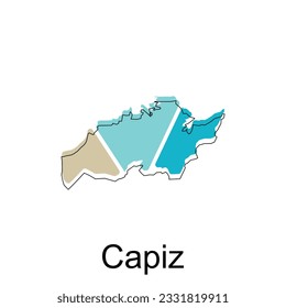 Map of Capiz modern design, Philippines map illustration vector Design Template