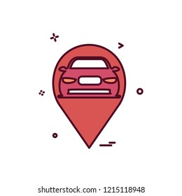 map car location icon vector design