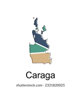Map of Caraga modern design, Philippines map illustration vector Design Template
