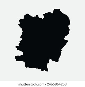 Map of Caras-Severin - Romania outline silhouette graphic element Illustration template design
