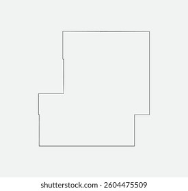 Map of Carbon County - Wyoming - United States outline silhouette graphic element Illustration template design