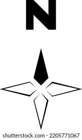 Map Cardinal Points Vector Icon