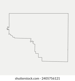 Map of Carroll County - Arkansas - United States outline silhouette graphic element Illustration template design
