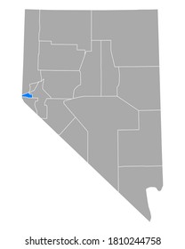 Map of Carson City in Nevada on white