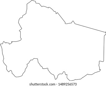 Map of Carter County in the state of Kentucky