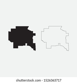 Map of Cascade - Montana - United States graphic element Illustration template design
