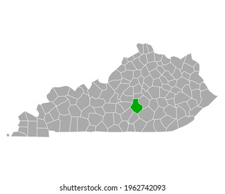 Map of Casey in Kentucky on white