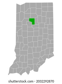 Mapa de Casas en Indiana sobre fondo blanco