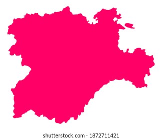 Karte von Kastilien und León als Vektorgrafik