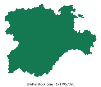 Map of Castile and Leon as vector illustration
