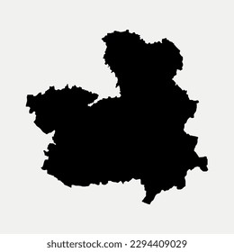 Map of Castilla-La Mancha - Spain region outline silhouette graphic element Illustration template design
