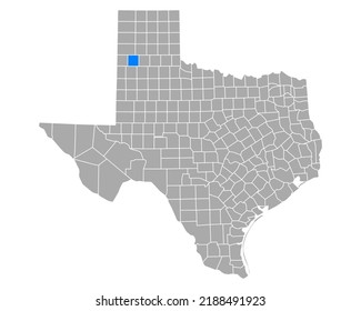 Map of Castro in Texas on white