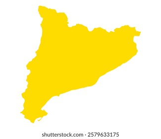 Map of Catalonia as vector illustration