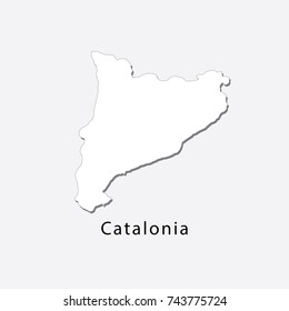 Map of Catalonia vector illustration. Independence of Catalonia