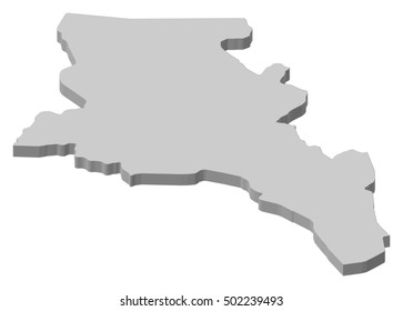 Map - Catamarca (Argentina) - 3D-Illustration