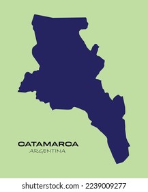 Mapa de Catamarca, Mapa de Catamarca-Argentina, colorido y sólido gráfico vectorial, provincia de Argentina Catamarca.