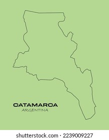 Map of Catamarca, Map of Catamarca– Argentina state outline silhouette vector illustration, Argentina province Catamarca.