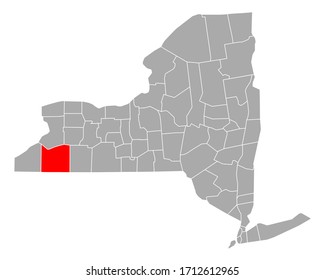 Mapa de Cattaraugus en Nueva York en blanco