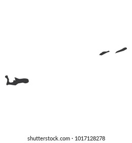 Map of Cayman Islands, Cayman Islands - map, High detailed - black map of Cayman Islands on white background. Vector illustration eps 10.