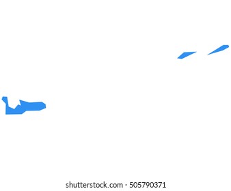map of Cayman Islands, on white. Mercator Projection.