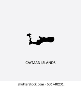 Map of Cayman Islands Vector Illustration

