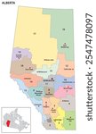 Map of census districts of Alberta, Canada